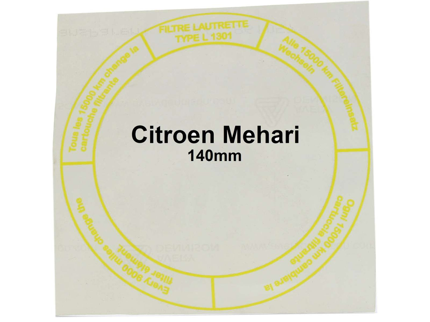 luchtfiltersticker Lautrette Citroën Mehari