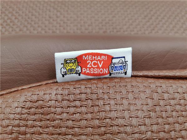 2cv Set bekleding 2cv (2 Sym voorstoelen + achterbank) Kunstleer BRUIN GEPERFOREERD