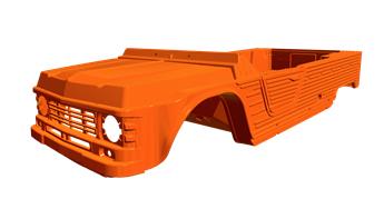 ORANJE KIRCHIZ nieuw model bodykit met oud Méhari model dashboard