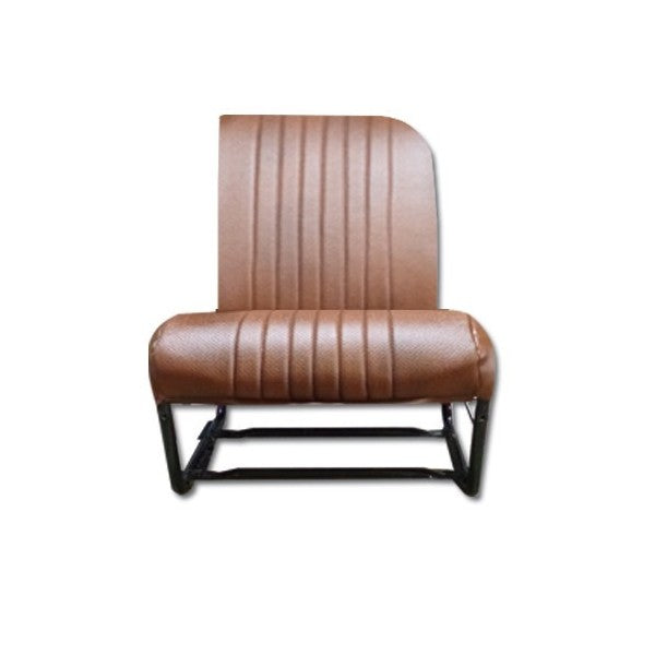 SET 2CV 2 ASYMMETRISCHE VOORSTOELEN BRUINE SKAI GEPERFOREERD