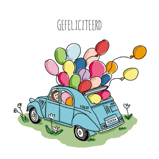 Wenskaart GEFELICITEERD