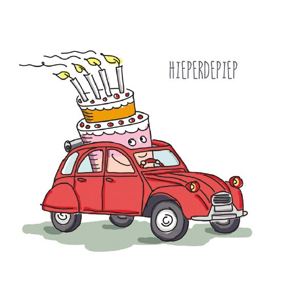Wenskaart 2CV HIEPERDEPIEP