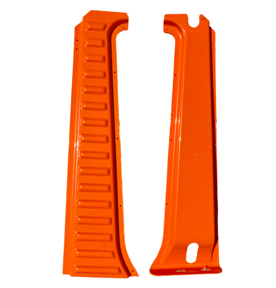 Orange Kirchiz kaal rechtop voor Méhari b-stijl