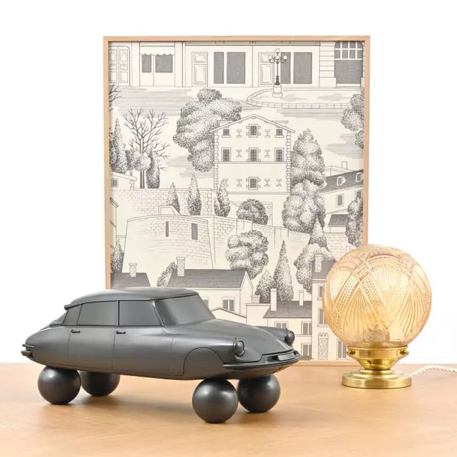 Citroën DS 19 op ballonnen 1959 Matgrijs Sculptuur 1/12 - 100 stuks