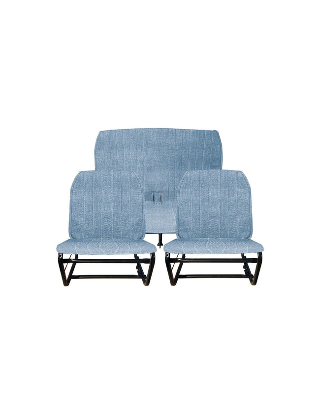 bekledingsset (2 sym stoelen + achterbank) jean ZONDER flap 2cv