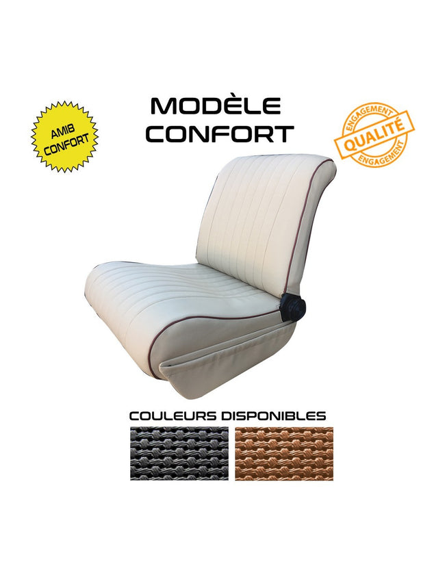 AMI8 COMFORT BEKLEDING 2 VOORSTOELEN GEPERFOREERD BRUIN KUNSTLEER