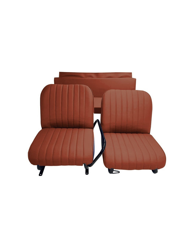 SET VAN 2 STOELEN VOORSTOELEN + ACHTERBANK MEHARI BRUIN
