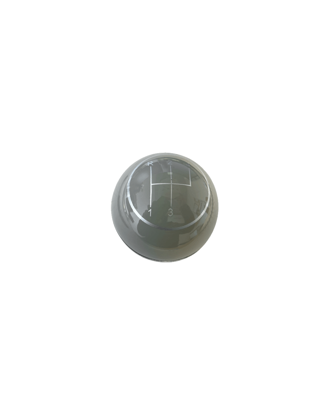 GRIJZE SCHAKELKNOP met chromen ring MET SCHAKELPATROON