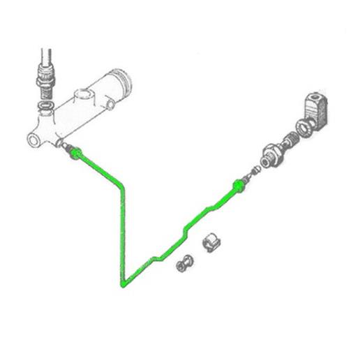 Remleiding Hoofdremcilinder -> Achterrem voor 2CV 07/1964 -> 02/1970 (cf 01-404)