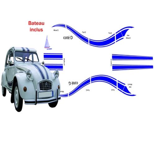 Lijmset voor 2CV France3 - strips + kofferbak