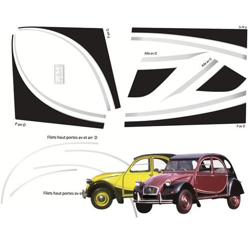 Charleston lijmset (2CV Bordeaux of Geel)