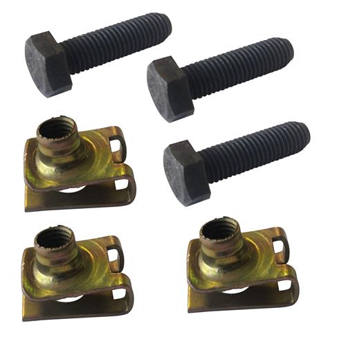 MEHARI vaste montageset voor onderste scharnier (3 nietjes + 3 schroeven Ø7x20mm)