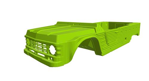 Nieuw model GREEN TIBESTI bodykit met oud model dashboard voor Méhari