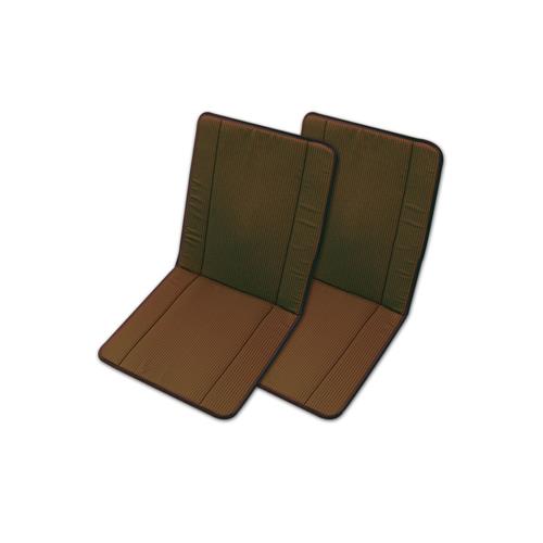 Bekledingspakket (2 symmetrische VOORstoelen + ACHTERbank) Gestreepte lichtbruine stof