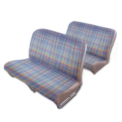 Bekledingspakket (voor- en achterbank) stof SCHOTS GRIJS