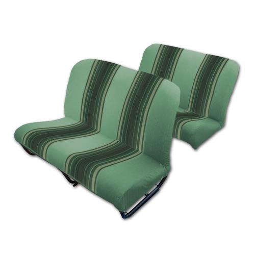 Bekledingspakket (voor- en achterbank) STRIPED GREEN stof