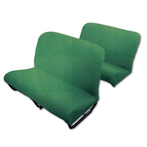 Pak bekleding (VOOR + ACHTER zitbanken) DIAMANTE GREEN stof