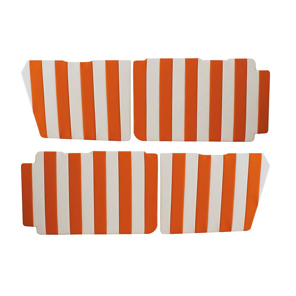 Set binnendeurpanelen klein model - wit kunstleer-oranje spot