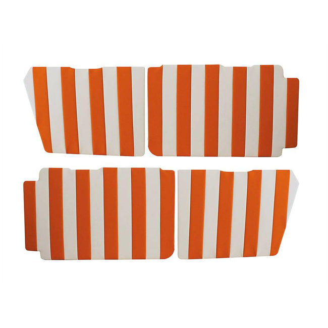 Set binnendeurpanelen klein model - wit kunstleer-oranje spot