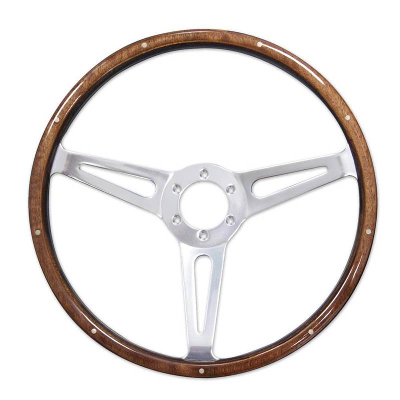 Sportstuur hout met rivetten (diam. 38cm) 2CV/AMI/DYANE/MEHARI