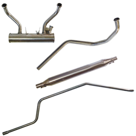 Complete RVS uitlaatleiding - lange uitlaat - voor 2CV6