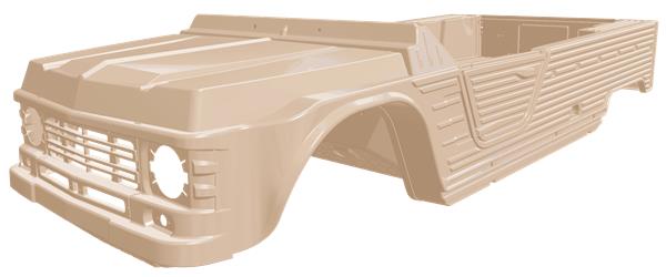 BEIGE HOGGAR bodykit nieuw Méhari-model