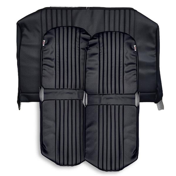 2CV Bekleding set (2 Sym voorstoelen + achterbank) SKAI ZWART GEPERFOREERD