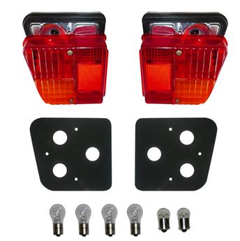 2CV achterlichten + lampen set