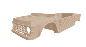 BEIGE HOGGAR nieuw model bodykit met oud Méhari model dashboard