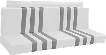 ACHTER Bank Bekleding Skai WIT gestreept GRIJS Méhari