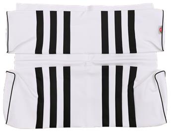 ACHTER Bank Bekleding Skai WIT gestreept ZWART Méhari