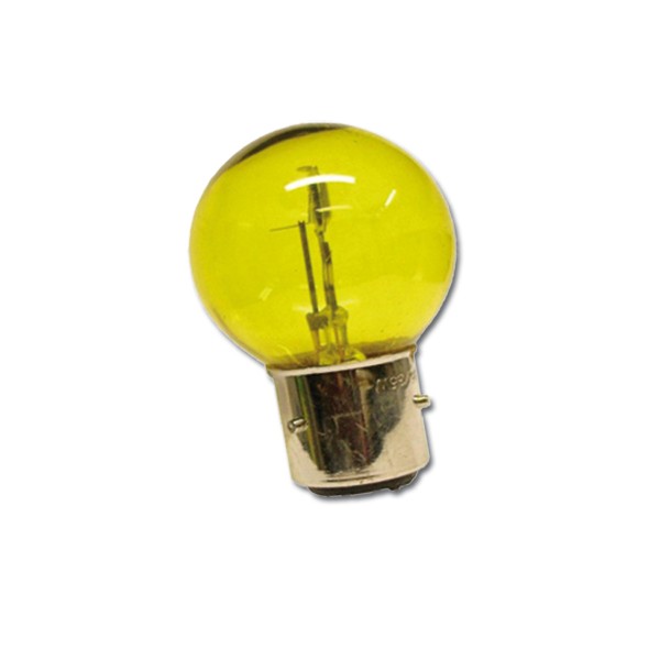 6 VOLT GELE BAILLONETTE LAGE LAMP