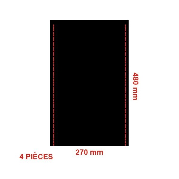 SET VAN 4 AM VOORBANK BODEM ZONDER GORDEL DOORGANG PVC CANVAS