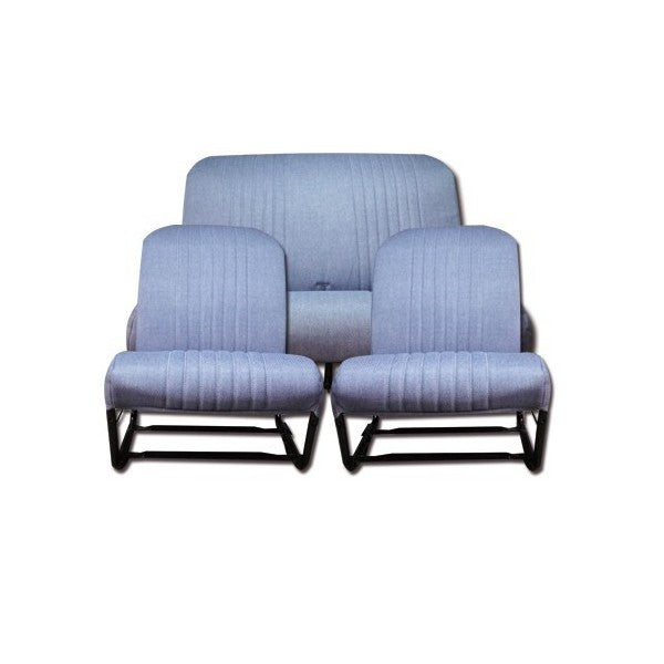 COMPLETE KIT 2 SYMMETRISCHE VOORSTOELEN + ACHTERBANK. SKAI JEAN