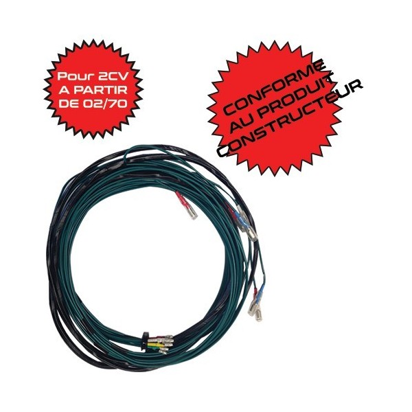 2CV 12V KABELBOOM ACHTER UIT 02/70