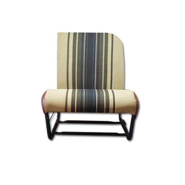TRIM KIT 2CV 2 ASYMMETRISCHE VOORSTOELEN ZWART GESTREEPTE BRUINE ORIGIN STOF