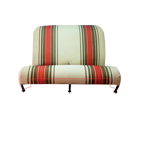 ACHTERSTOELHOES VOOR DYANE OPVOUWBARE BEIGE ROOD GESTREEPTE STOF