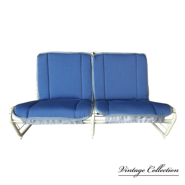 BAYADERE VOORKANT BLAUW STOFFEN BEKLEDING SET VAN 2 STUKS