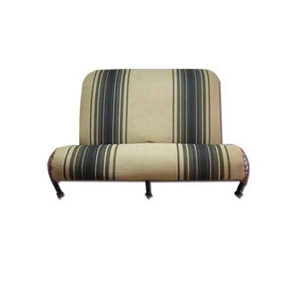 BRUINE GESTREEPTE STOFFEN BEKLEDING ACHTERBANK