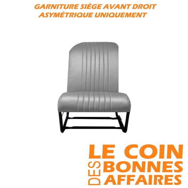 2CV ASYMMETRISCHE STOELHOES RECHTS VOOR GRIJS SKAI