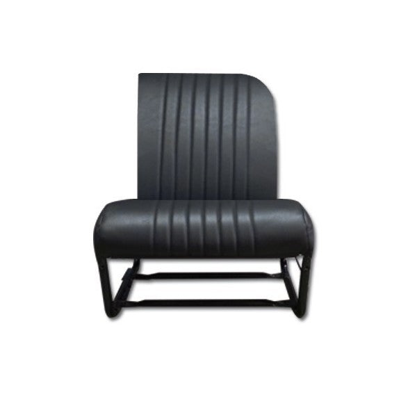 TRIM KIT 2CV 2 ASYMMETRISCHE VOORSTOELEN GLADDE ZWARTE SKAI