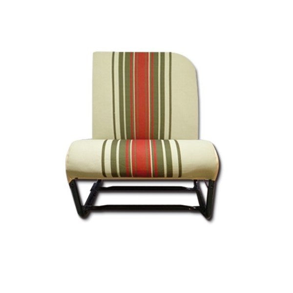 TRIM KIT 2CV 2 ASYMMETRISCHE VOORSTOELEN HERKOMST BEIGE RODE STREPEN STOF