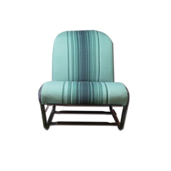 BEKLEDINGSKIT 2CV 2 VOORSTOELEN SYM. STOF OORSPRONG GROEN ZWARTE STREPEN