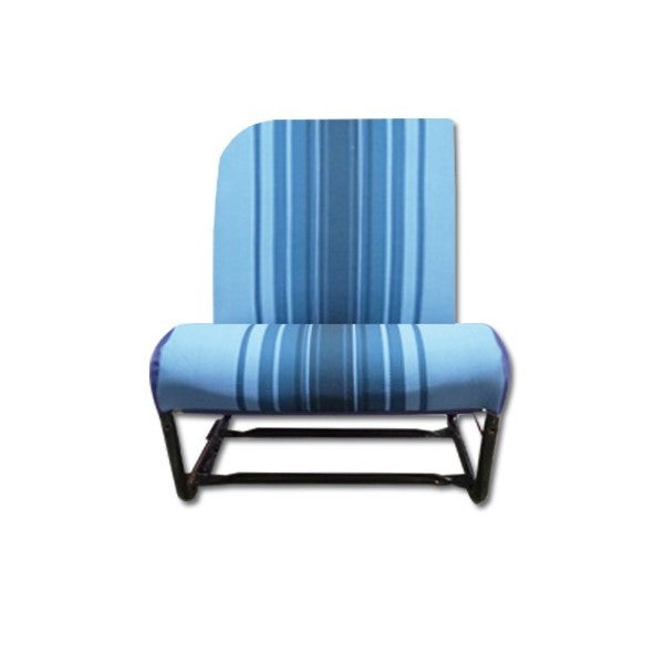 ECHT BLAUW GESTREEPTE ASYMMETRISCHE STOELHOES RECHTS
