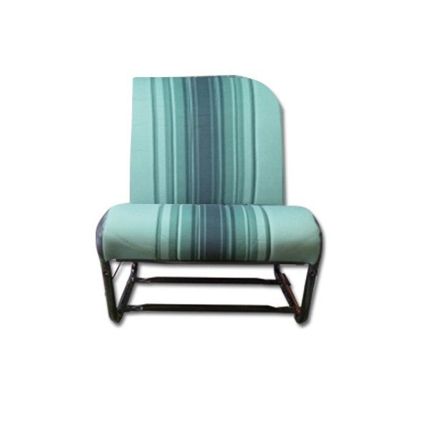 TRIM KIT 2CV 2 ASYMMETRISCHE VOORSTOELEN STOF OORSPRONG GROEN ZWARTE STREPEN
