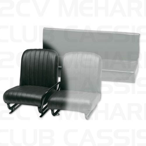 Stoel Mehari rechts zwart skai