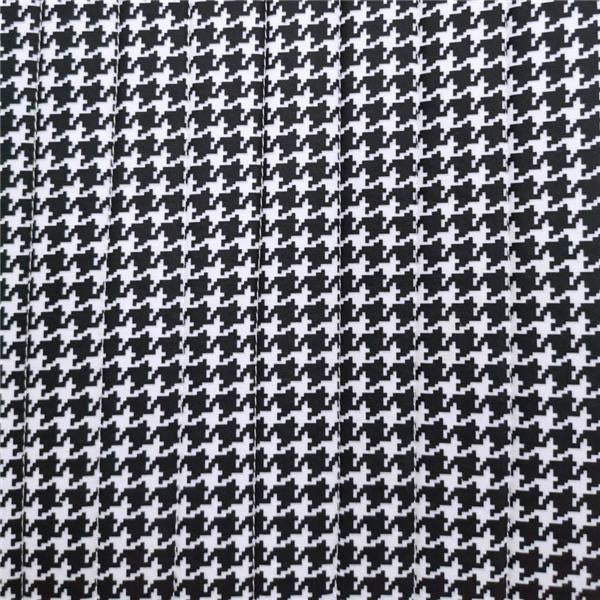 Pied de poule bekledingset 2CV(voor- en achterbank) ZWARTE HOUNDSTOOTH-stof