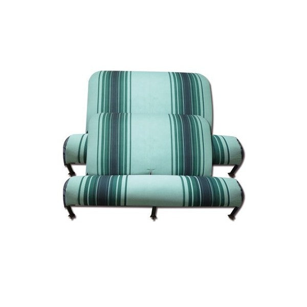 GROEN GESTREEPTE VOOR+ACHTERBANK BEKLEDINGSSET