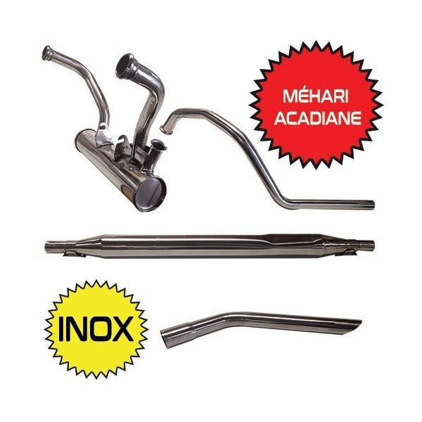 COMPLETE ROESTVRIJSTALEN UITLAATLEIDING VOOR MEHARI