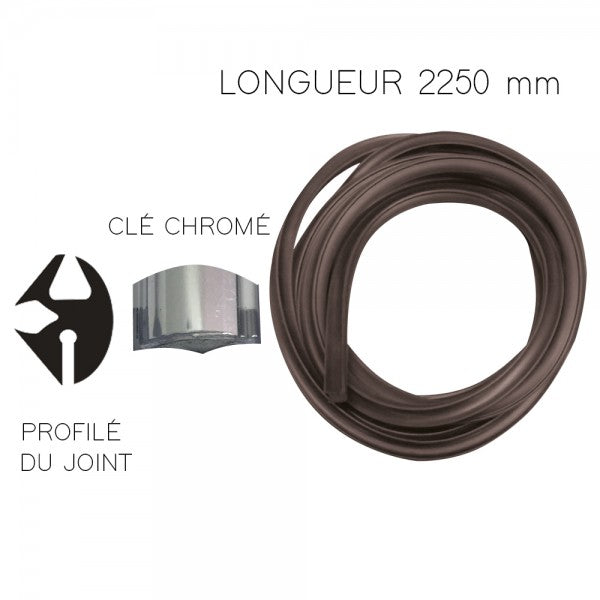 GLASDICHTING LAT + SLEUTEL CHROOM AK / ACADIANE